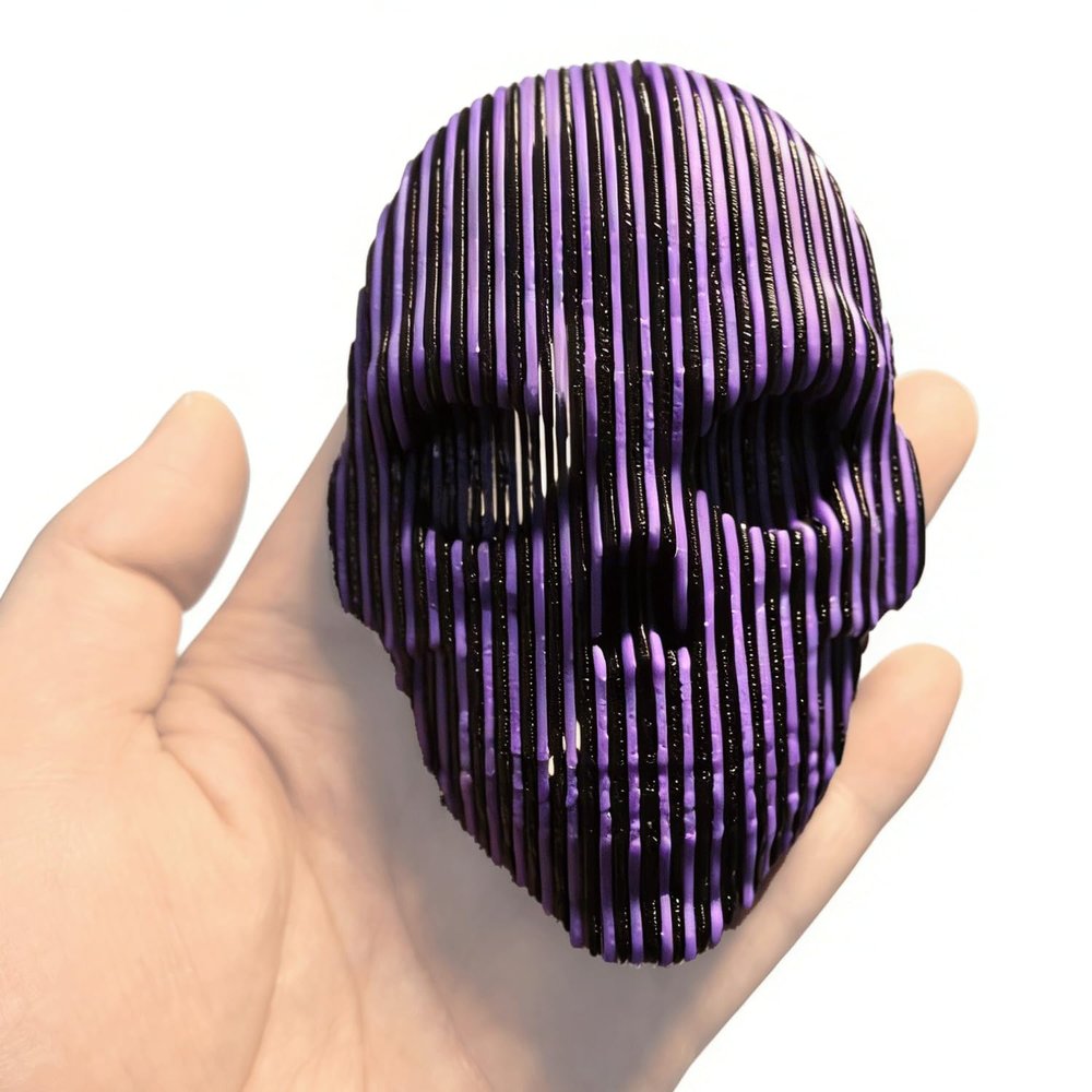 3D Printed Quantum Skull, 3D Printing Skeleton, Fidget Skull, Skull Gifts, Plastic Skulls, Halloween Decorations, Halloween Toys, Desk Toys, Flexible & Bendable Design (1 Pc C Set)