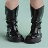 Fremego 1/6 Scale Female Boots,Female Pile Boots Thick Soled Long Boot Dual Purpose Solid Shoes Accessory for 12inch Action Figure Body (Black) view 1