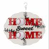 Baseball Sport Wind Spinner 10 Inch Home Sweet Beige Linen Texture Abstract Wind Spinners Outdoor 3D Stainless Steel Hanging Sculpture Decorations Gift for Garden Yard Porch Balcony view 1