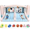 Inflatable Bounce House,8-in-1 Large Bouncy Castle with Slide,Basketball Hoop,Dart Game, Heavy Duty Indoor Outdoor Blow Up Jump House for Kids Backyard Birthday Party with Blower&Complete Accessories view 1