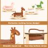 Zooline Baby Rocking Horse Wooden Ride Toys Girl Boy Rocker Dinosaur Gifts view 4