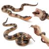 2 Pack Rubber Snakes Fake Snake Rattlesnake, Snakes Toy Realistic Keep Birds Away, Garden Plastic Scare Birds Scare Squirrels for Prank Stuff or Halloween Decorations Props Scare Toy view 1