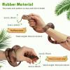 2 Pack Rubber Snakes Fake Snake Rattlesnake, Snakes Toy Realistic Keep Birds Away, Garden Plastic Scare Birds Scare Squirrels for Prank Stuff or Halloween Decorations Props Scare Toy view 3