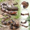 2 Pack Rubber Snakes Fake Snake Rattlesnake, Snakes Toy Realistic Keep Birds Away, Garden Plastic Scare Birds Scare Squirrels for Prank Stuff or Halloween Decorations Props Scare Toy view 4