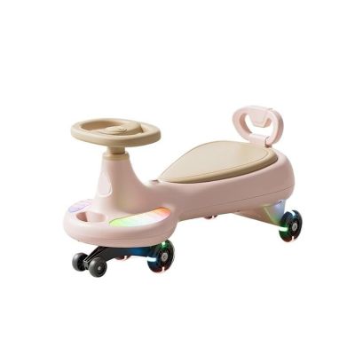 Twist car Wiggle Car for Kids Swing Car with Flashing Wheels, Indoor Outdoor Ride on Toy for Kids 3 Yrs and UP Ride on Toy(Pink)