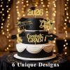 24PCS Graduation Cupcake Toppers,2026 Congrats Grad Cake Topper,Glitter Gold Black Cap and Diploma Cake Picks,Class of 2026 Dessert Decorations for Graduation Party Supplies Table Decor,6 Styles view 3