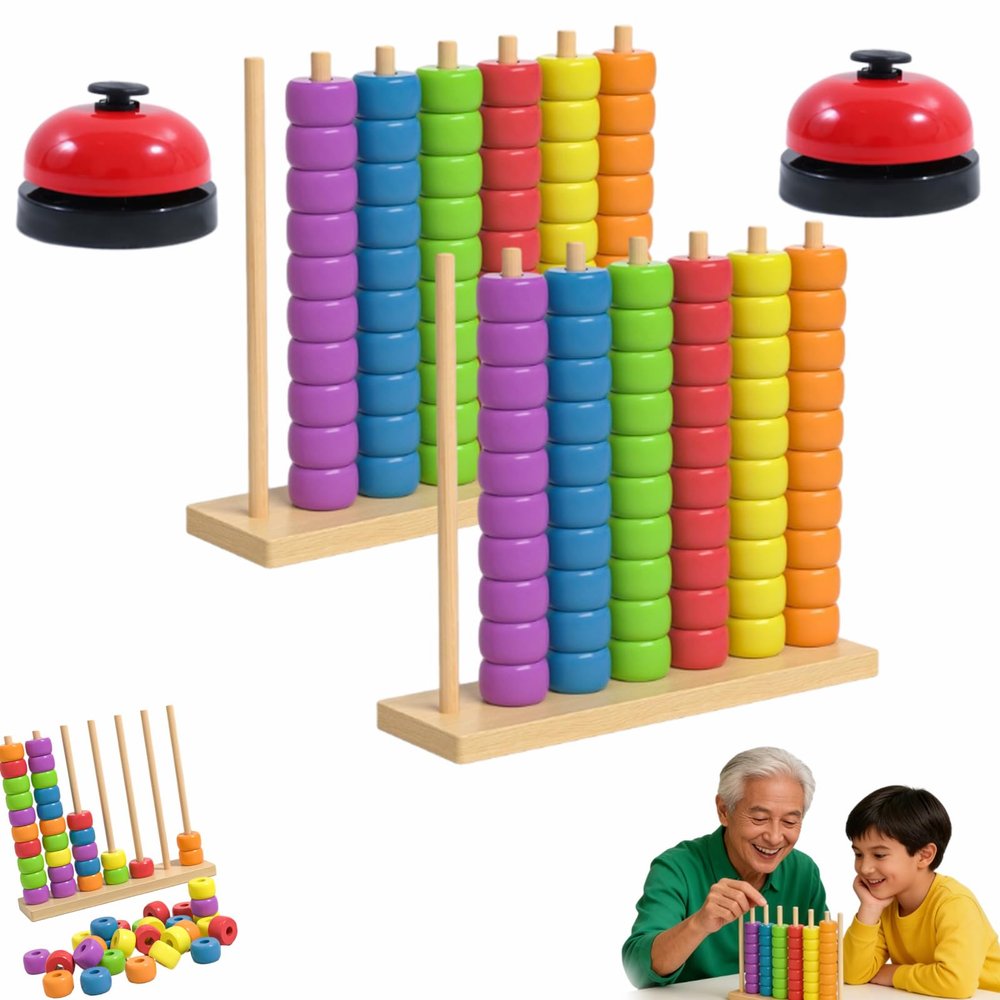 Color Stack Challenge Game, Color Pile up Challenge, Color Matching Stacking Puzzle Game, Rainbow Ring Challenge Stack Puzzle, Tabletop Brain Games for Adults & Competitive Fun (L 2set)