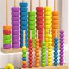 Color Stack Challenge Game, Color Pile up Challenge, Color Matching Stacking Puzzle Game, Rainbow Ring Challenge Stack Puzzle, Tabletop Brain Games for Adults & Competitive Fun (L 2set) view 2