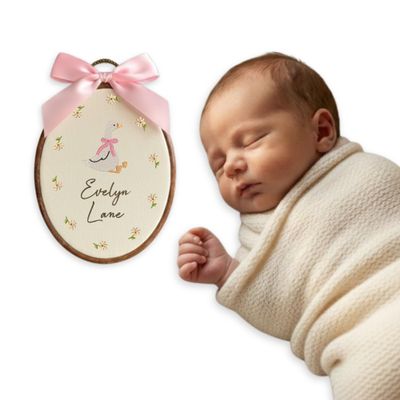 Chikky Personalized Baby Name Sign with Bows Babies Hospital Name Sign Welcome Announcement Sign for Newborn Embroidery Hoop Custom Infant Baby Name Baby Shower Birthday Gifts (11)