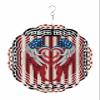 Independence Day Wind Spinner 12 Inch Red Blue USA Flag Wings Stripe Stars Plaid Wind Spinners Outdoor 3D Stainless Steel Hanging Sculpture Decorations Gift for Garden Yard Porch Balcony view 1