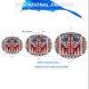 Independence Day Wind Spinner 12 Inch Red Blue USA Flag Wings Stripe Stars Plaid Wind Spinners Outdoor 3D Stainless Steel Hanging Sculpture Decorations Gift for Garden Yard Porch Balcony view 3