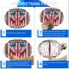Independence Day Wind Spinner 12 Inch Red Blue USA Flag Wings Stripe Stars Plaid Wind Spinners Outdoor 3D Stainless Steel Hanging Sculpture Decorations Gift for Garden Yard Porch Balcony view 4
