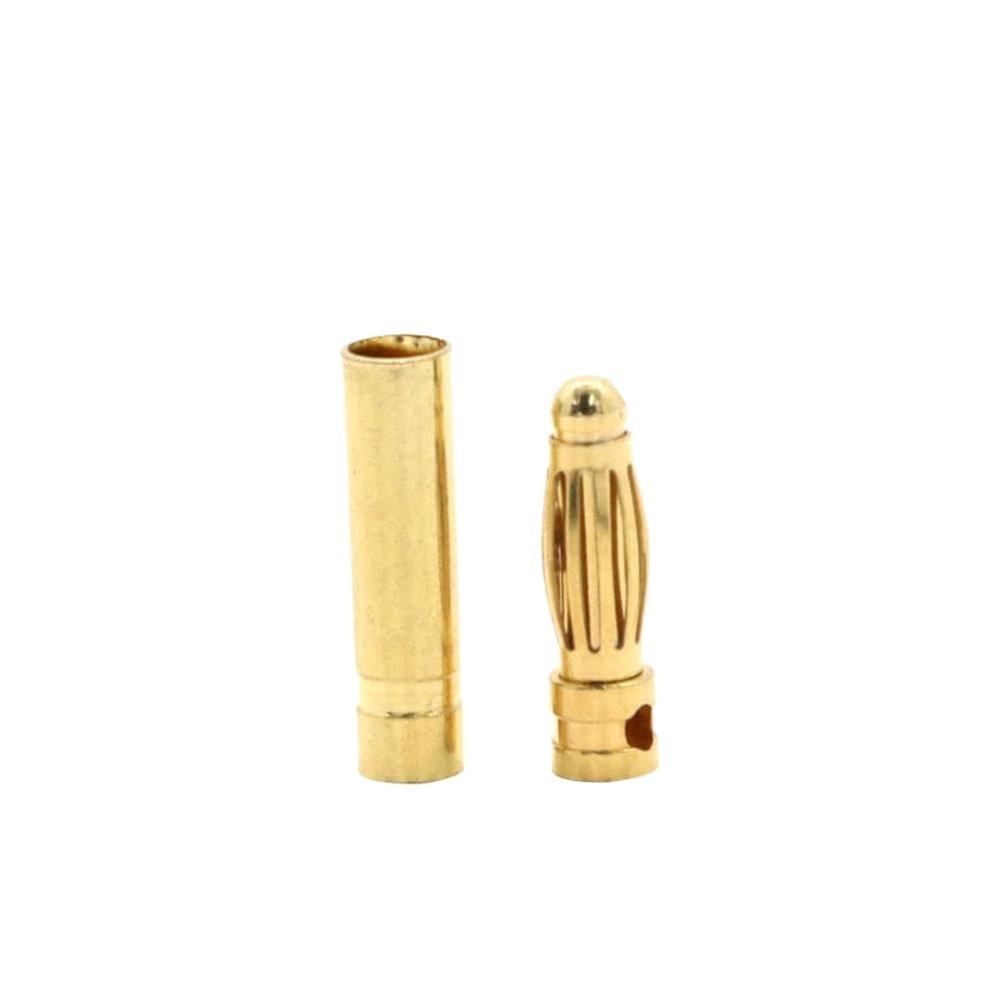 100 Pair Banana Plug 2mm 3mm 3.5mm 4mm 5mm 5.5mm 6mm 6.5mm 8mm Bullet Female Male Connectors Plated Copper Compatible with RC Parts(3.0mm)