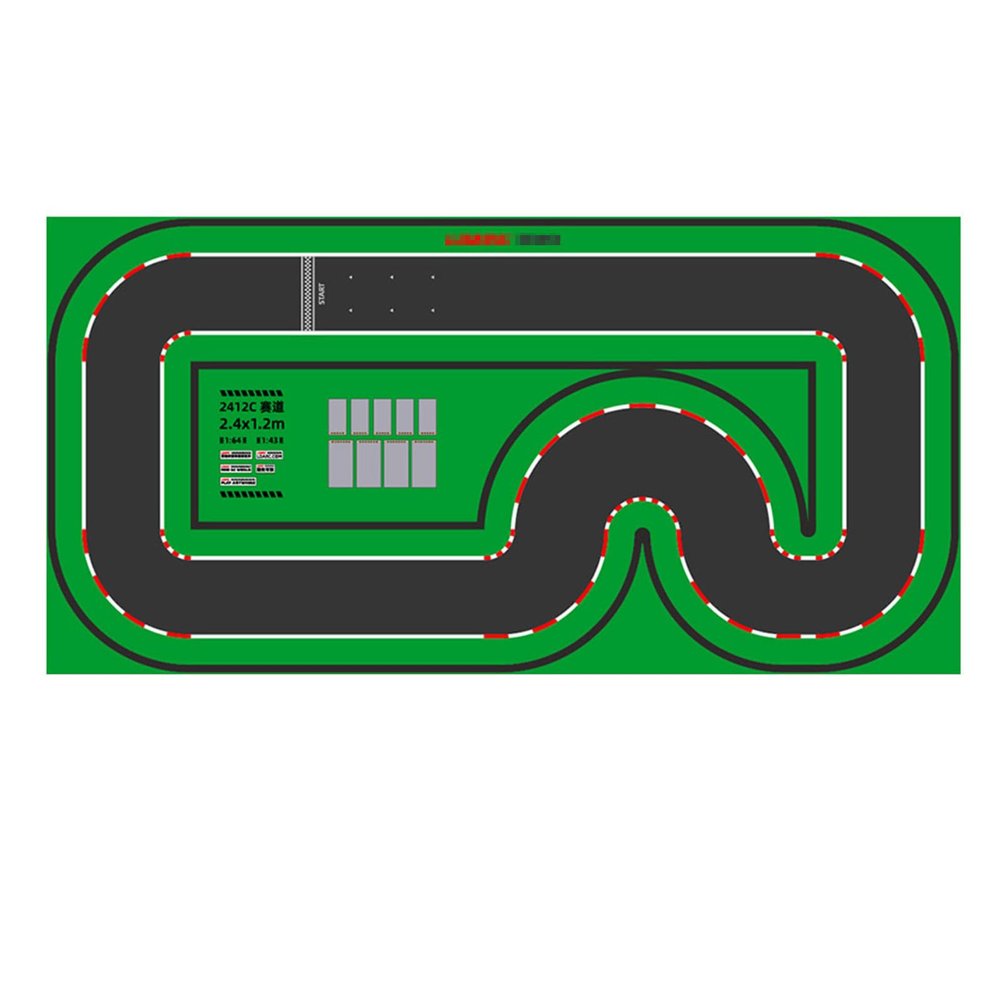 RC Car Drift Pad, Portable Tabletop Mini RC Car Race Track Mat for 1/32 1/43 1/64 1/76 Hot Wheels Models (94 * 47 in A)