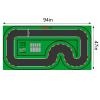 RC Car Drift Pad, Portable Tabletop Mini RC Car Race Track Mat for 1/32 1/43 1/64 1/76 Hot Wheels Models (94 * 47 in A) view 2