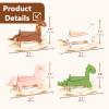 Zooline Baby Rocking Horse Wooden Ride Toys Girl Boy Rocker Sheep Gifts view 2