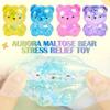 1Pcs Bear Stress Balls for Adults, Sparkly Bear Squishies,Cute Squeeze Stress Ball Stressing Relief Toy for Anxiety Relief, Focus, Relax,Easter Basket Stuffers view 3