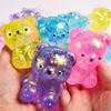 1Pcs Bear Stress Balls for Adults, Sparkly Bear Squishies,Cute Squeeze Stress Ball Stressing Relief Toy for Anxiety Relief, Focus, Relax,Easter Basket Stuffers view 4