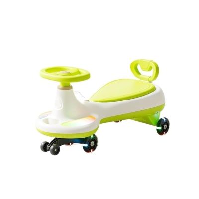 Twist car Wiggle Car for Kids Swing Car with Flashing Wheels, Indoor Outdoor Ride on Toy for Kids 3 Yrs and UP Ride on Toy(Green)