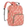 Joyestore Personalized Seamless Reed Flower Pattern Custom Mom Bag with Name,Dad and Mom Diaper Backpack for Baby Boys Girls,Birthday Gift for New Parents view 2