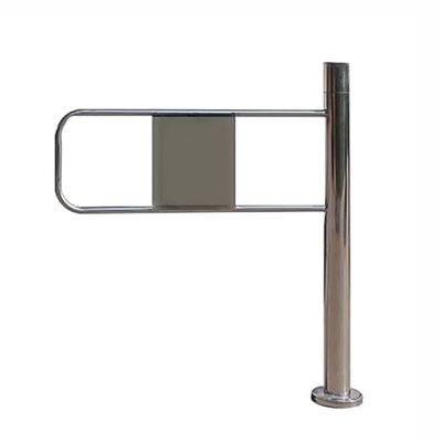 Stainless Steel Manual Pedestrian Safety Gate - 90 Swing, Auto Rebound, Hand-Push Design, Perfect for Markets & Outdoor Areas, Durable & Easy to Install