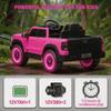 12V Kids Ride On Car with Remote Control and 4-Wheel Suspension, Pink view 3
