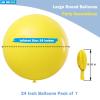 ADIDO EVA 7 Pcs 24 Inch Balloons Yellow Giant Round Balloons Large Balloons for Birthday, Christmas, Party Festival Decorations view 2
