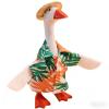 7-Inch Desk Goose Outfit - Palm Print Shirt Hawaiian Style Desk Goose Costumes, Summer Vacation Clothes for Magnetic Desktop Goose Statue, Home Office Table Decor Holiday Party Photo Prop Accessories view 1