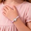 Beaded Bracelets for Girls, Adjustable Pink Zebra Jasper Beaded Bracelet with Compass Four Leaf Clover Charm, Natural Stone Girls Jewelry in Pink Gift Box, Birthday Gifts for Daughter Granddaughter Friend Back to School Bracelets view 4