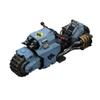JOYTOY Action Figures Warhammer 40K 8.66inch Raider-Pattern Combat Bike with Twin-Linked Bolt Rifles 1/18 Movable Model Collectible Figurine Ages 15+ (Space Wolves) view 1
