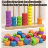 Mliroxtyn Color Stack Game,Color Matching Stacking Puzzle Game,2 Players Fast Pattern Challenge Ring Stack Puzzle,Includes Racks, Rings & Challenge for Family Fun and Strategy Lovers (1pcs) view 2