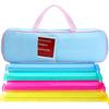 (4PCS) Mahjong Rack, +Multi-Functional Storage Bag+A Set of Scoring Card Rules,21 x 6.5 x 2 Inch, Fits 8 Racks (Blue and Pink Set) view 1