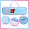 (4PCS) Mahjong Rack, +Multi-Functional Storage Bag+A Set of Scoring Card Rules,21 x 6.5 x 2 Inch, Fits 8 Racks (Blue and Pink Set) view 3