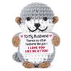 LYBHFCFC Handcrafted Crochet Sea Otter Desk Decor for Husband, Romantic Keepsake, Anniversary & Valentine's Day Novelty Office Gift view 1