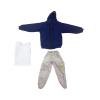 6 inch Action Figure Colthes,3 Pieces Set Casual Jacket,Vest and Pant,Miniature Clothing for Male Action Figure,1:12 Scale Figure Doll Clothing Suit. (Casual Outfit-Blue Suit) view 1