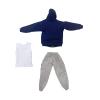 6 inch Action Figure Colthes,3 Pieces Set Casual Jacket,Vest and Pant,Miniature Clothing for Male Action Figure,1:12 Scale Figure Doll Clothing Suit. (Casual Outfit-Blue Suit) view 2