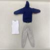 6 inch Action Figure Colthes,3 Pieces Set Casual Jacket,Vest and Pant,Miniature Clothing for Male Action Figure,1:12 Scale Figure Doll Clothing Suit. (Casual Outfit-Blue Suit) view 4