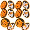 FRCOLOR Halloween Party Plastic Gyro, Cartoon Finger Gyroscope Set with 12 Pieces Ghost and Pumpkin Spinning Tops, Bright s Rotating Novelty view 1