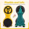 BABY JOY Wiggle Car for Kids, Swing Car with LED Flashing Wheels, No Batteries, Gears or Pedals, Uses Twist, Turn, Wiggle Movement to Steer, Ride-on Toy for Boys Girls 3 Year Old and Up (Yellow) view 3
