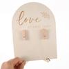 Hemoton Wooden Sonogram-inspired Picture Frame with Stand and Clip, First Photo Frame Nursery Dcor, Dual-sided Keepsake Sign for Birth Announcement view 4