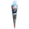 ROTH School Cone, Small, 50 cm, Police 911 - Square Sibling Sugar Cone for First Day of School for Children, First Day of School Gift with Tulle Closure view 1