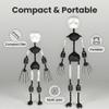 AISINILALAO Stop Motion Animation Puppet,Simple Aluminum Wire Doll Skeleton 12M-18M with Skull and Hands for Shooting 1-5 Minute Stop Motion Animated Short Films,15cm view 2