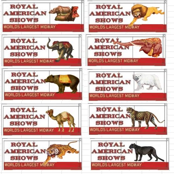 HO Scale Royal American Shows Wild Animal Wagons