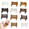 11Pcs 1:12 Scale Dollhouse Park Bench Furniture Set, Mini Park Scene Decor Ornaments for Adult Hobbyist & Micro Scene Collection (11Chairs) view 1
