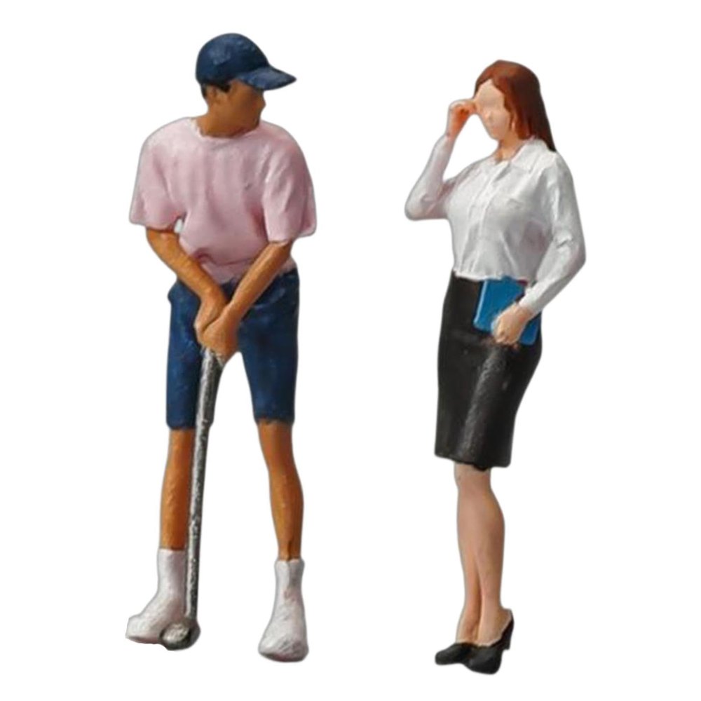 Amagogo 1/64 People Figure Micro Landscape Figure Sand Table Ornament Mini Golf Player