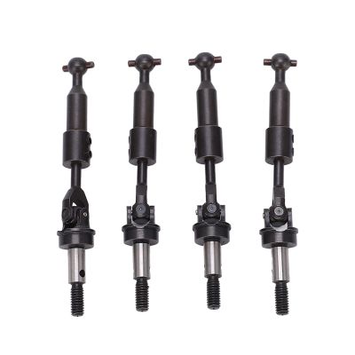 4pcs RC Steel CVD Drive Shaft Set, Wireless Remote Control Car Transmission Axle, High - Strength Metal CVD Driveshaft for HSP 94123 94103 94102 94101 1/10 RC Car Upgrade