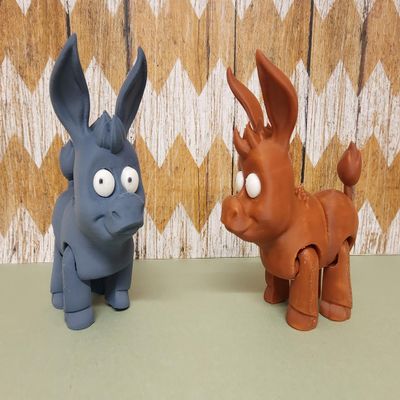 3D Printed Articulated Donkey