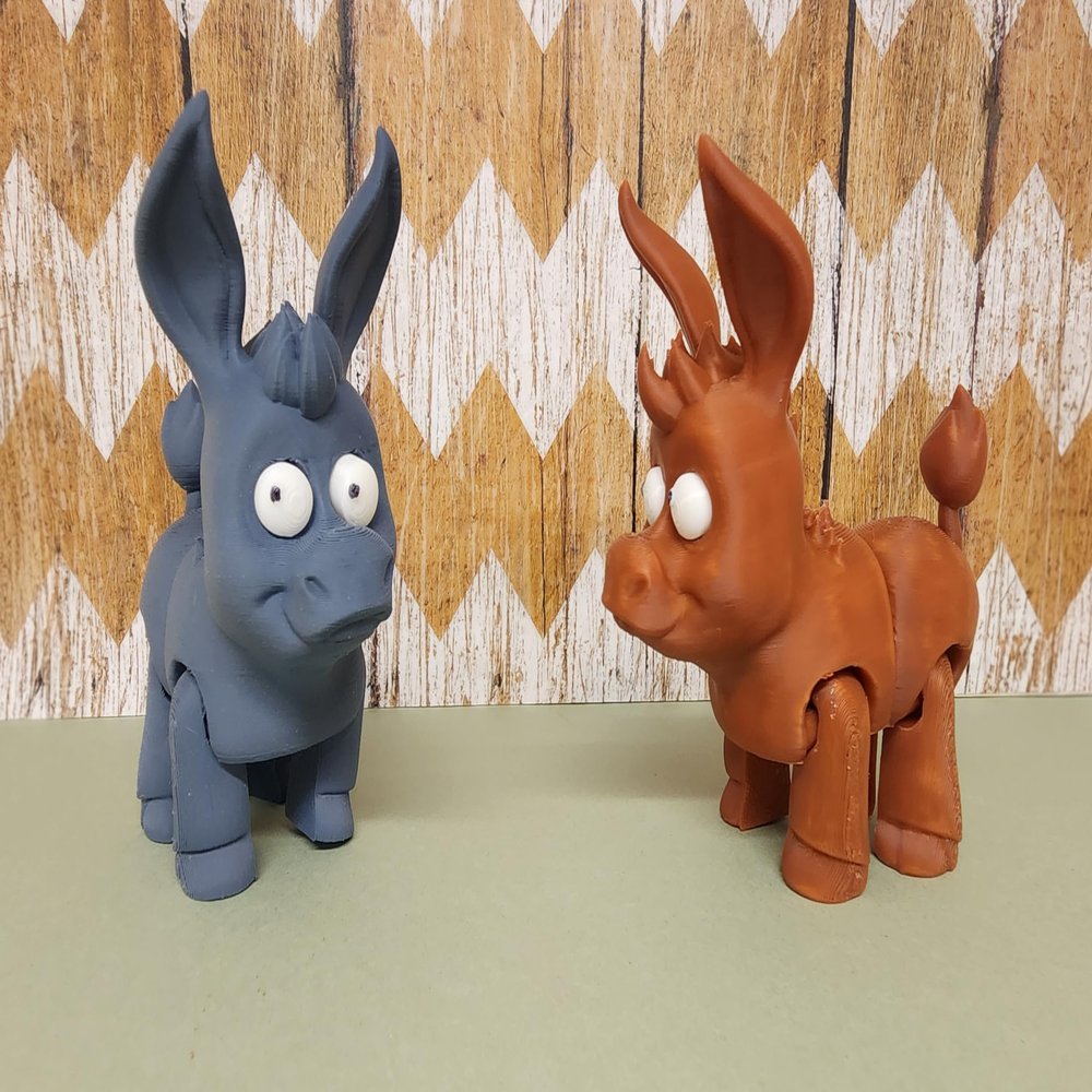 3D Printed Articulated Donkey