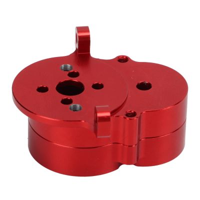 Alomejor Gear Box, Aluminum Alloy Upgrade Part for WPL D12 Remote Control Truck, Enhanced Rear Drive System for Better Performance and Durability (Red)