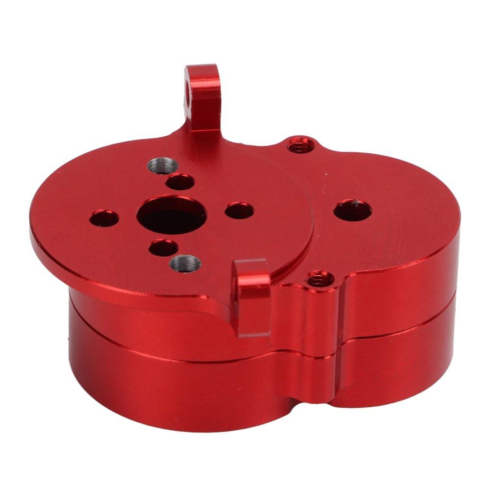 Alomejor Gear Box, Aluminum Alloy Upgrade Part for WPL D12 Remote Control Truck, Enhanced Rear Drive System for Better Performance and Durability (Red)